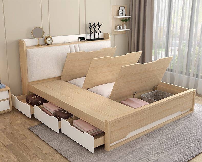 Các mẫu giường gỗ công nghiệp đẹp bạn không thể rời mắt